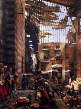 イエス Painting - ゴレヤの通りとモルクの眺め カイロ オリエンタル ジョン フレデリック ルイス